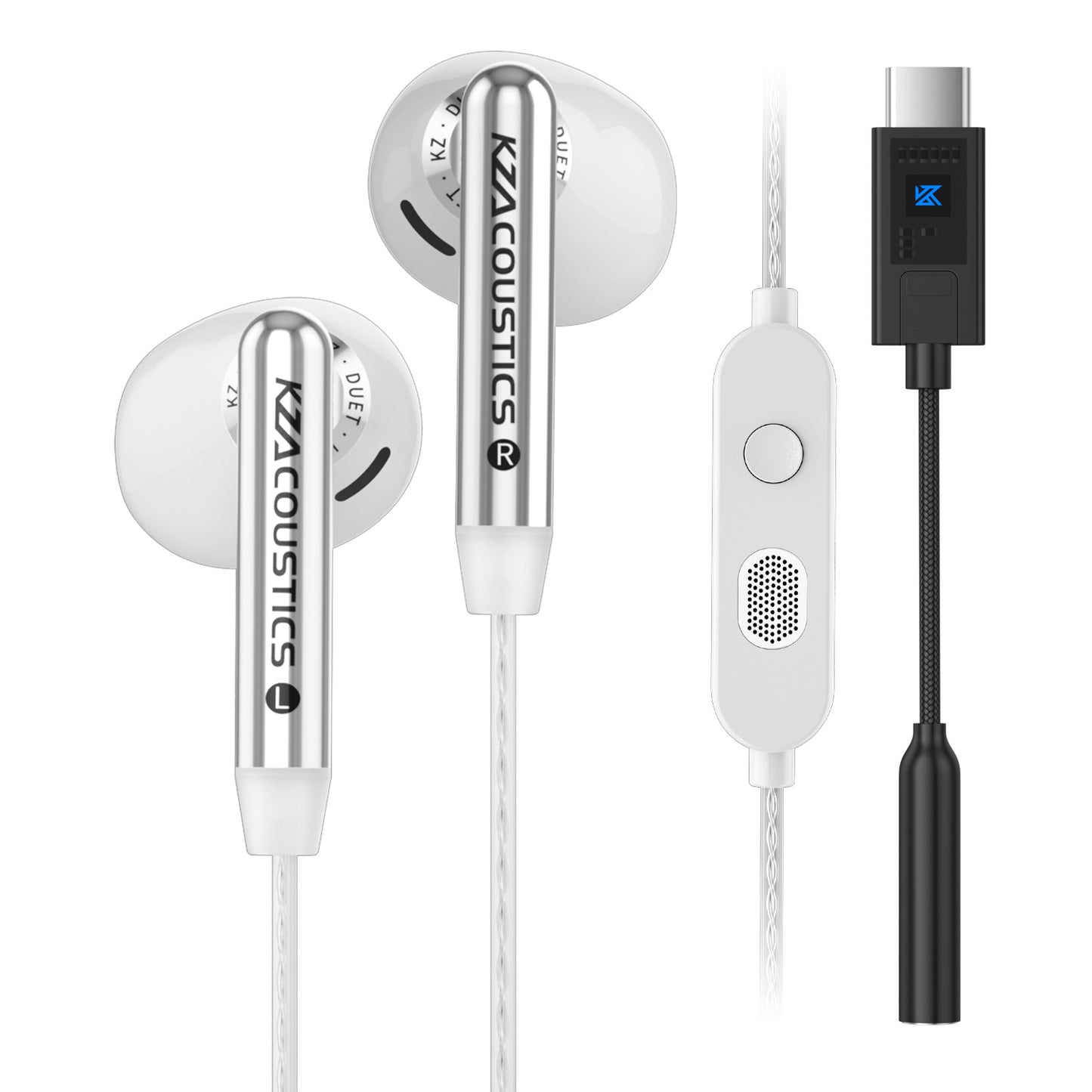 KZ Duet Dual Driver Wired Earbuds in-Ear Headphones