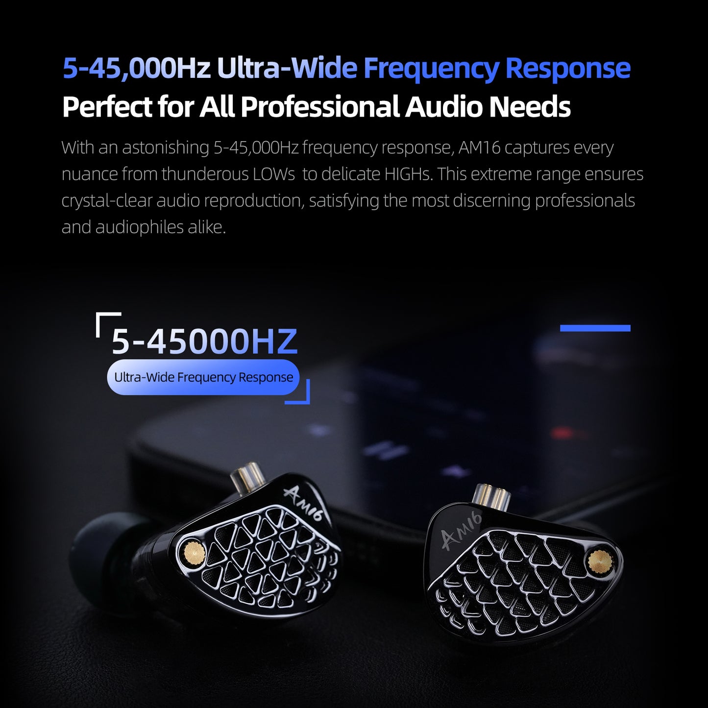 KZ AM16 16 Driver Hi-Fi IEM Earphones with Balanced and Bass-Enhanced version