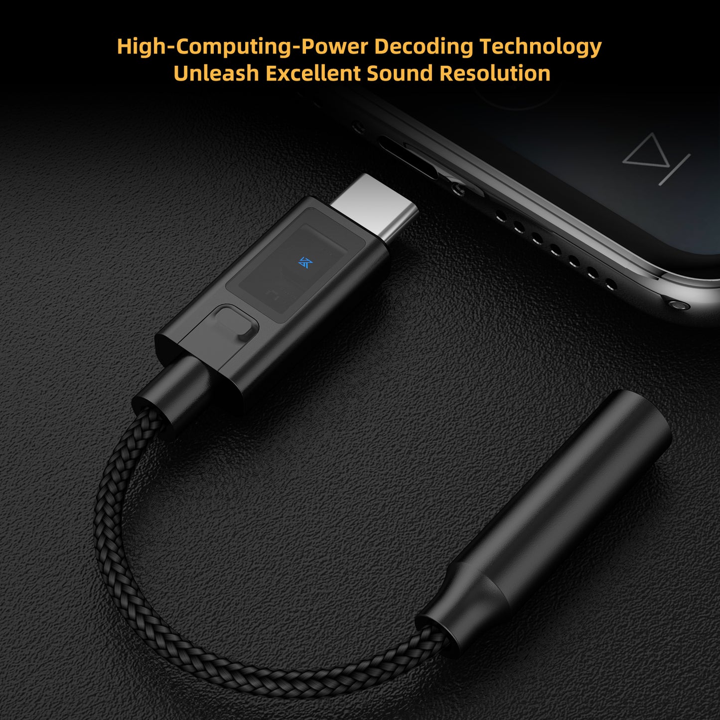 KZ AM02 Type-C Adapter 3.5 mm to Type-C with EQ adjustment High-definition decoding