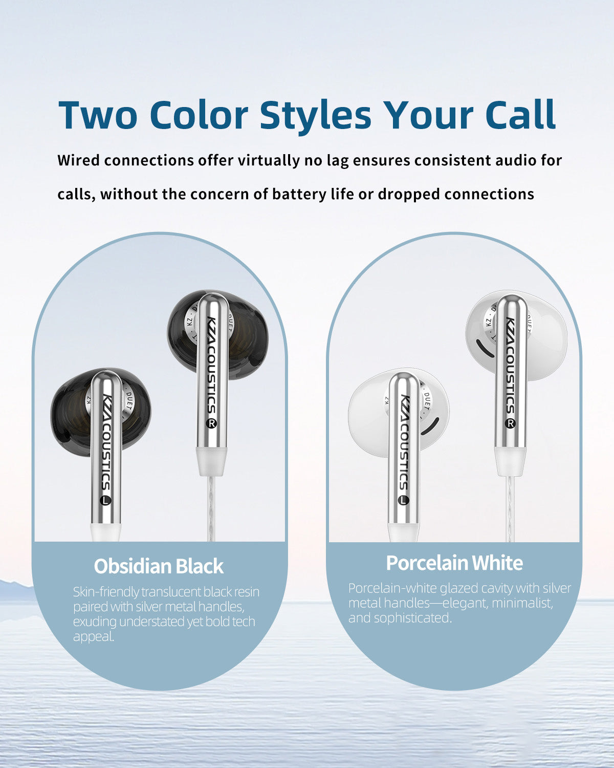 KZ Duet Dual Driver Wired Earbuds in-Ear Headphones
