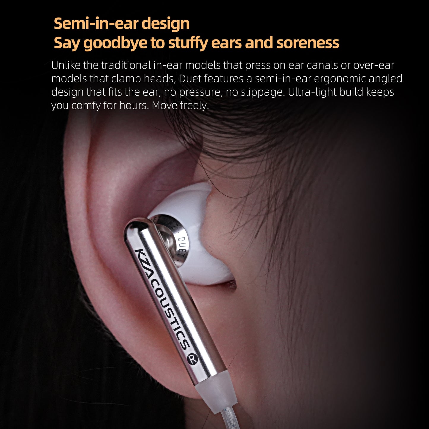 KZ Duet Dual Driver Wired Earbuds in-Ear Headphones