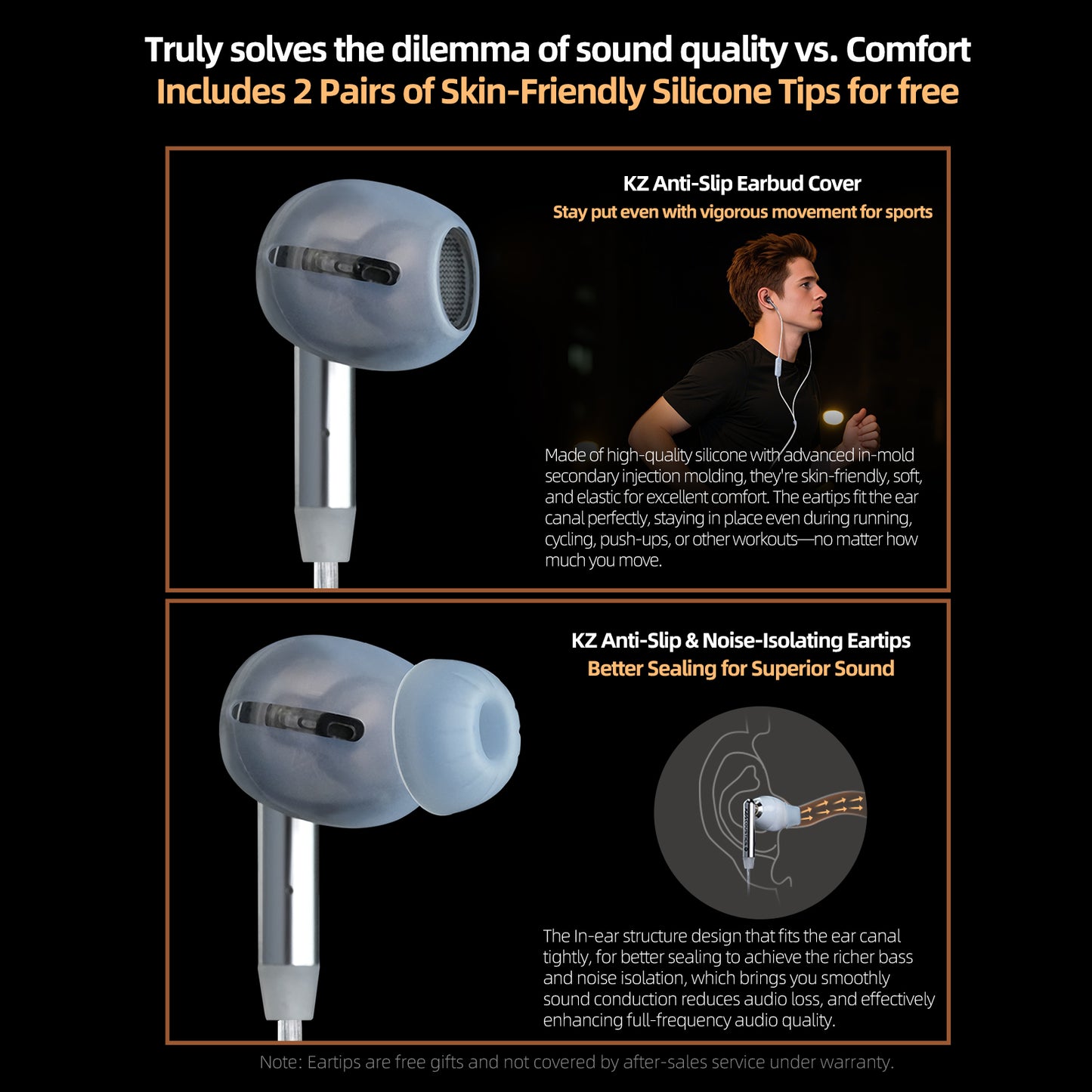 KZ Duet Dual Driver Wired Earbuds in-Ear Headphones