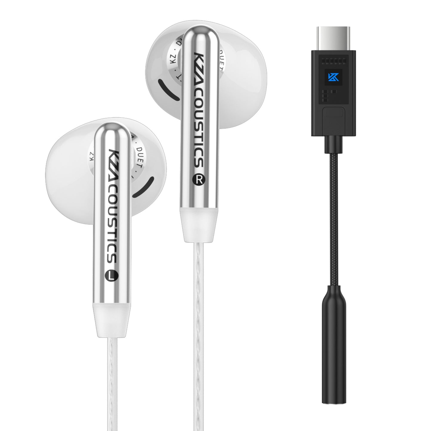KZ Duet Dual Driver Wired Earbuds in-Ear Headphones