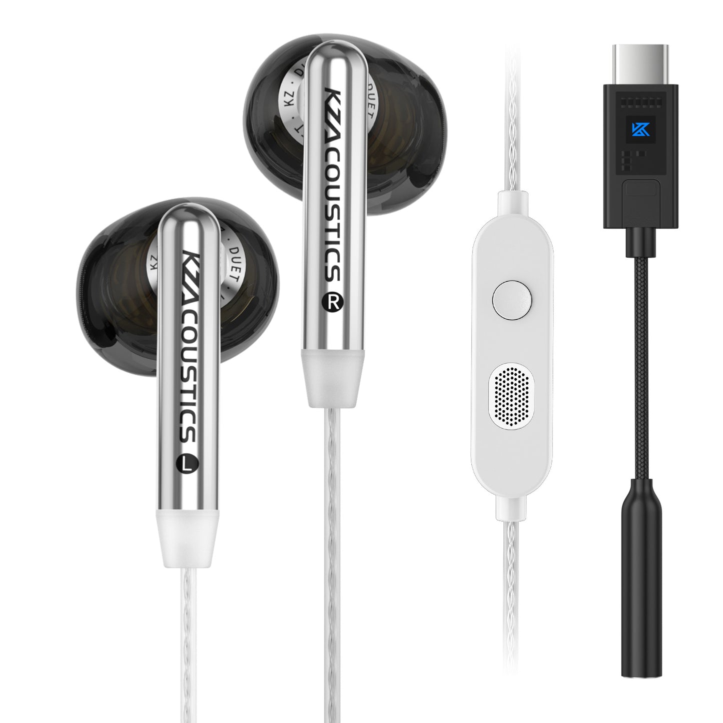 KZ Duet Dual Driver Wired Earbuds in-Ear Headphones