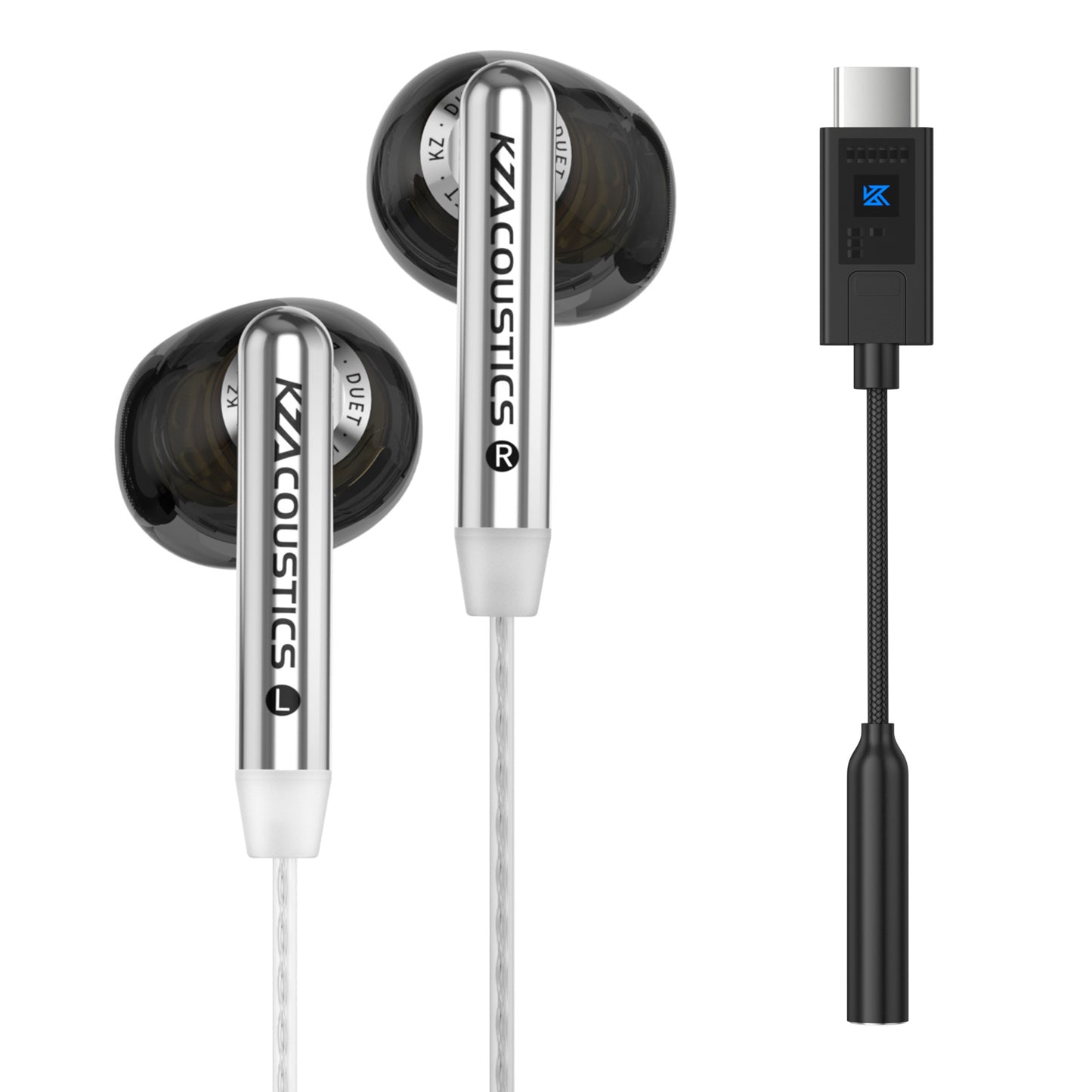 KZ Duet Dual Driver Wired Earbuds in-Ear Headphones