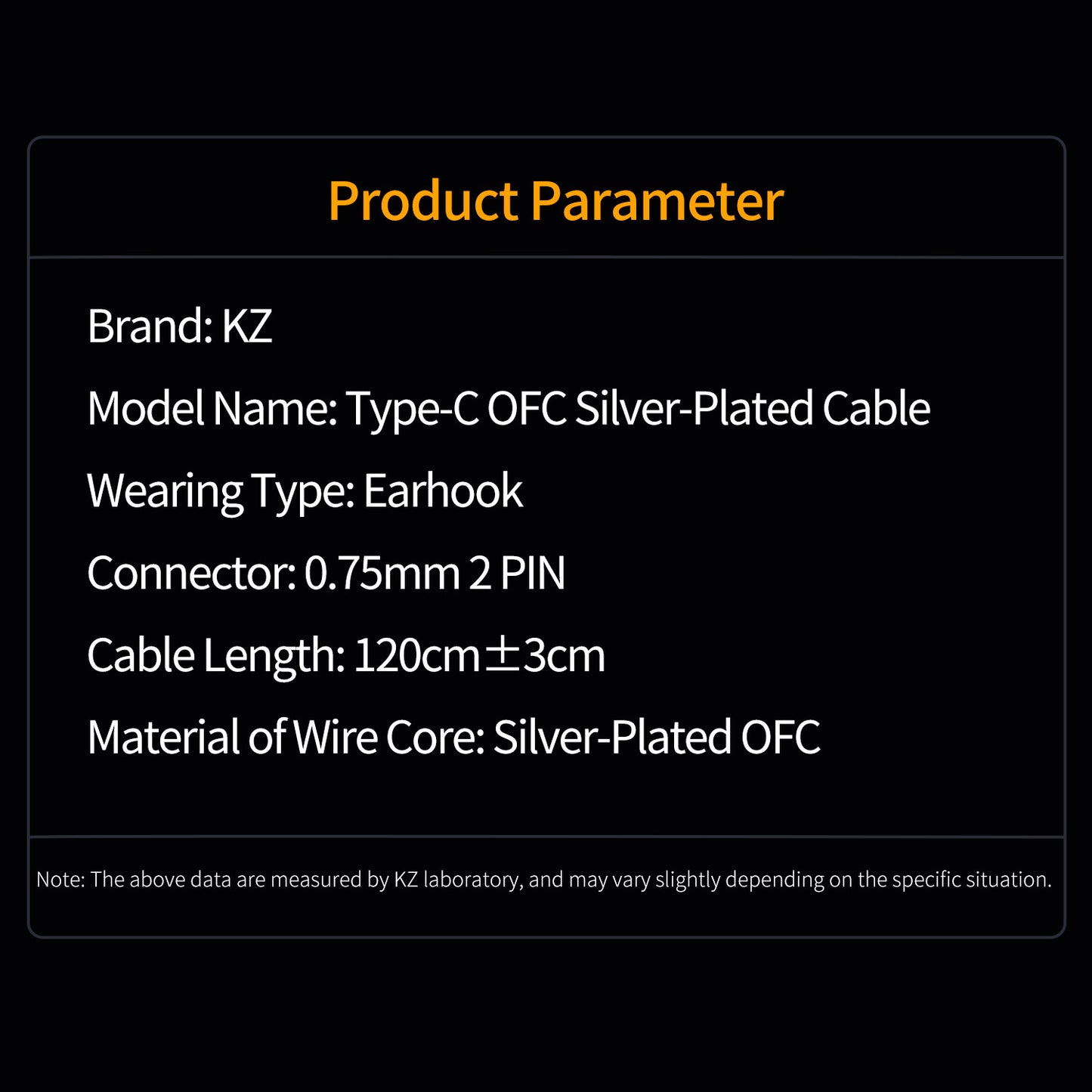 KZ Type-c Cable C PIN 0.75/0.78 mm typec
