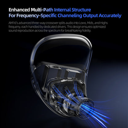 KZ AM16 16 Driver Hi-Fi IEM Earphones with Balanced and Bass-Enhanced version