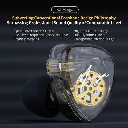 KZ Merga HiFi Wired Earbuds 2 Dynamic IEM