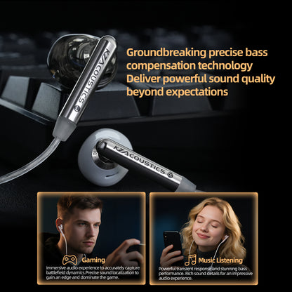 KZ Duet Dual Driver Wired Earbuds in-Ear Headphones