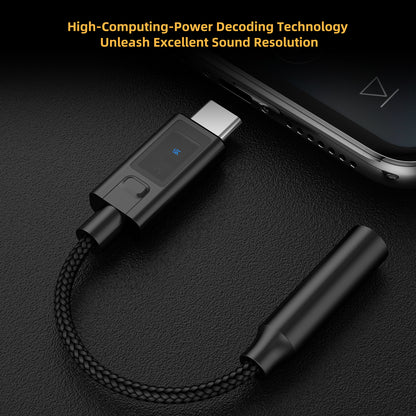 KZ AM02 Type-C Adapter 3.5 mm to Type-C with EQ adjustment High-definition decoding