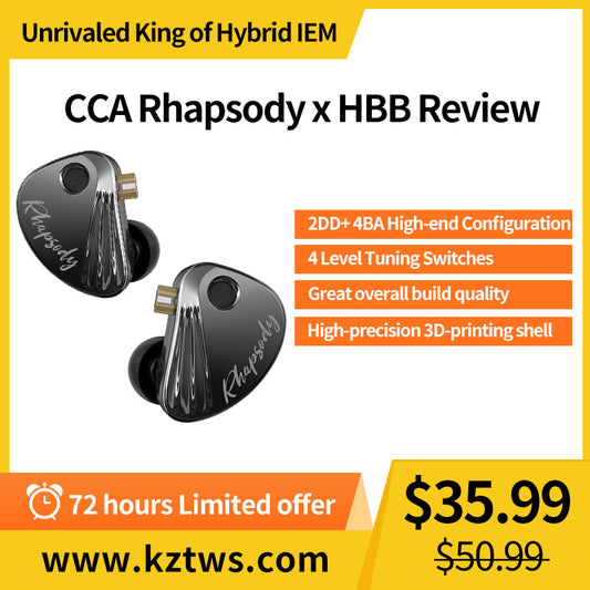 CCA Rhapsody 2DD+4BA Hybrid IEM