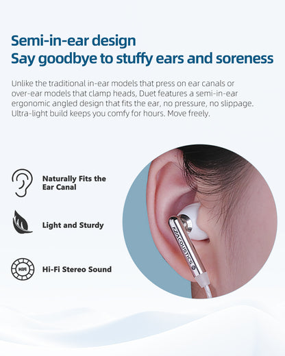 KZ Duet Dual Driver Wired Earbuds in-Ear Headphones