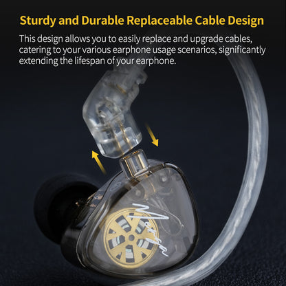 KZ Merga HiFi Wired Earbuds 2 Dynamic IEM