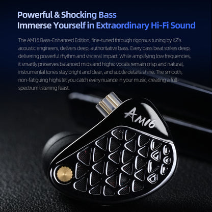 KZ AM16 16 Driver Hi-Fi IEM Earphones with Balanced and Bass-Enhanced version