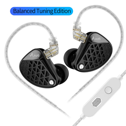 KZ AM16 16 Driver Hi-Fi IEM Earphones with Balanced and Bass-Enhanced version