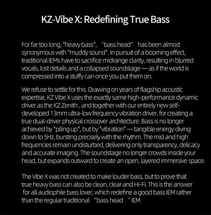 KZ Vibe X Vibrating Earphones Vibex