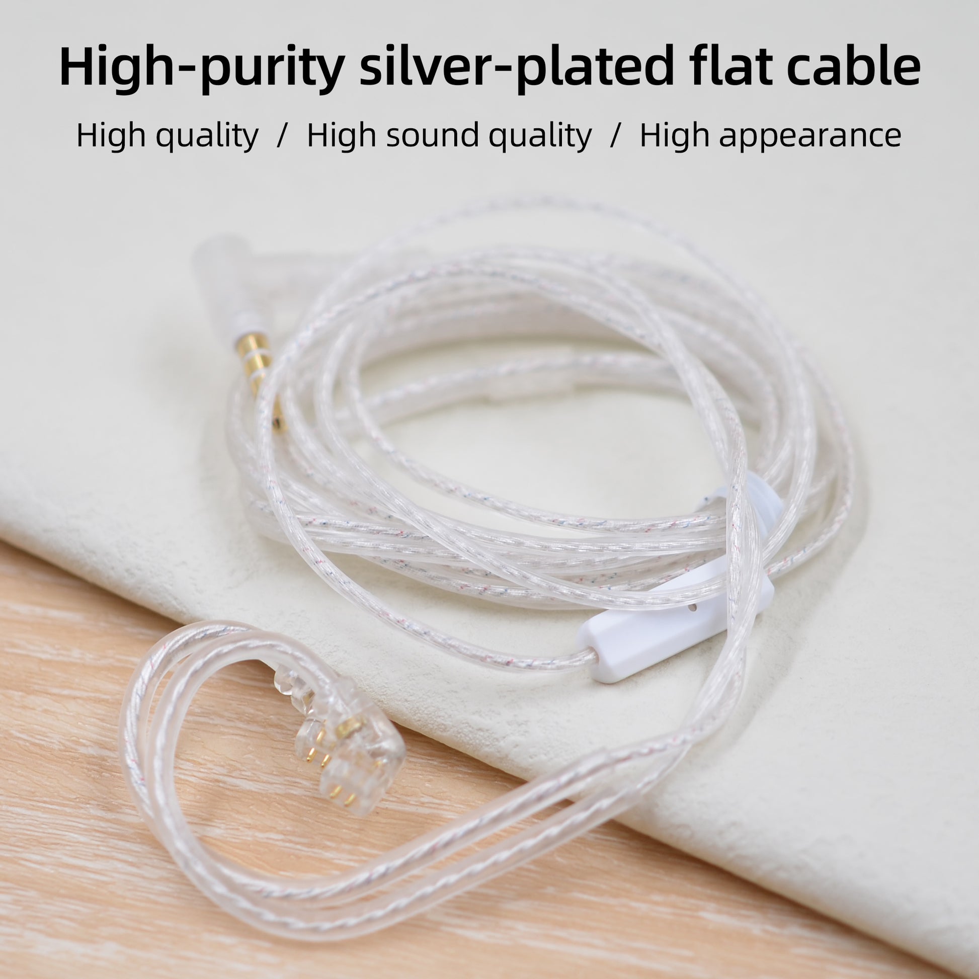 Silver plated Upgrade Earphone Cable – KZ ACOUSTICS - Main Image