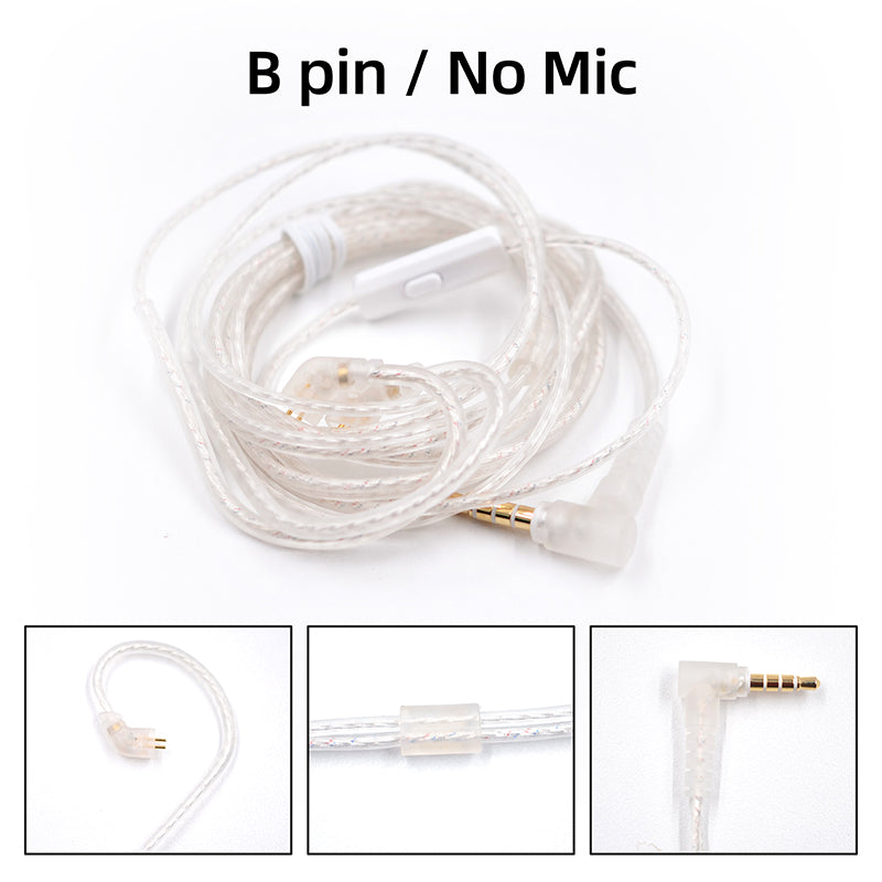 Silver plated Upgrade Earphone Cable