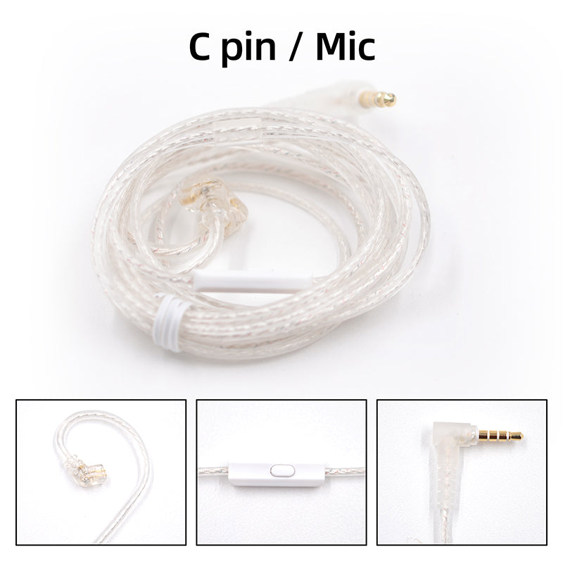 Silver plated Upgrade Earphone Cable